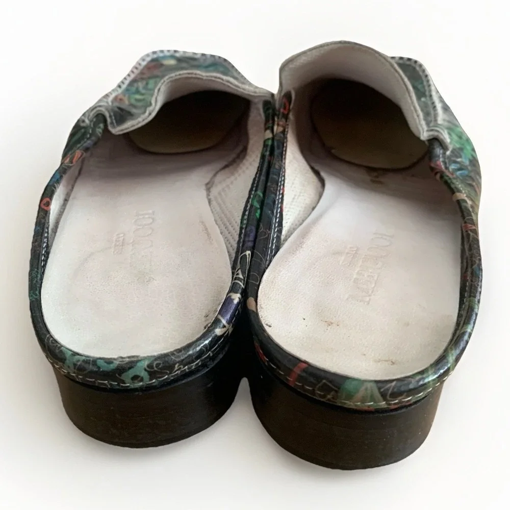 Sesto Meuccio Graffiti Pop Art Leather‎ Loafers Slides Made in Italy 8